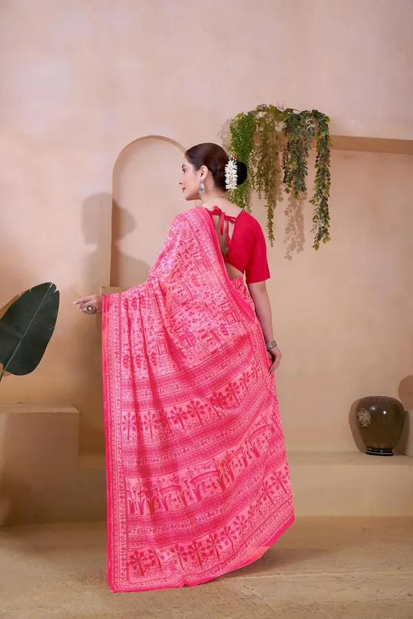 Tamaira_Fashion_Women_S_Warli_Printed_Pure_Soft_Cotton_Mulmul_Saree_Without_Blouse_Piece