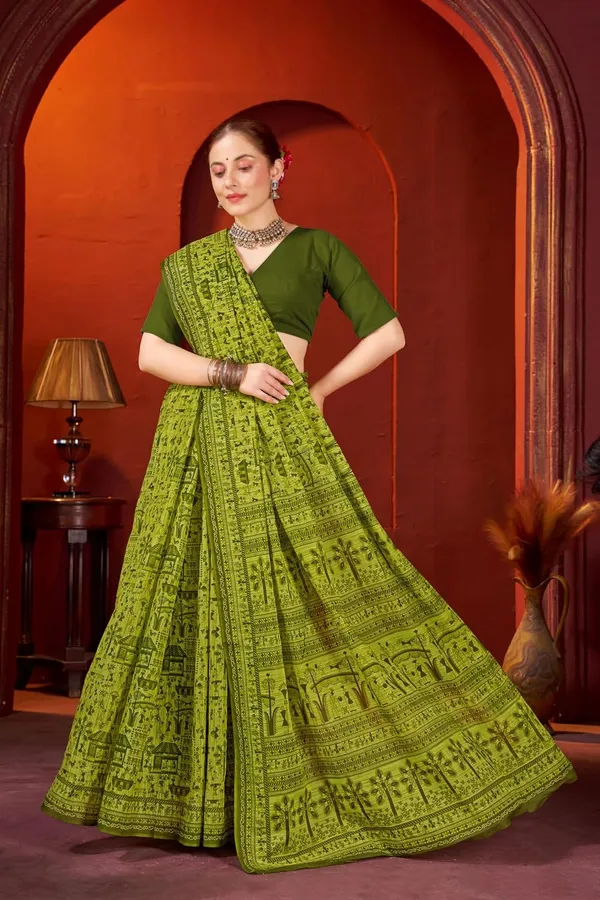 Tamaira_Fashion_Women_S_Warli_Printed_Pure_Soft_Cotton_Mulmul_Saree_Without_Blouse_Piece