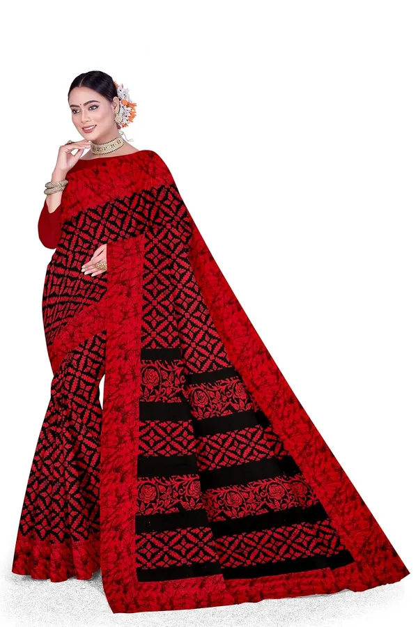 Tamaira_Fashion_Women_S_Plain_Weave_Pure_Cotton_Saree_Without_Blouse_Piece