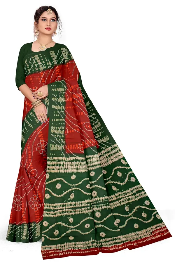 Tamaira_Fashion_Women_S_Shibori_Bandhani_Printed_Pure_Cotton_Mulmul_Saree_Without_Blouse_Piece_2512_Parent