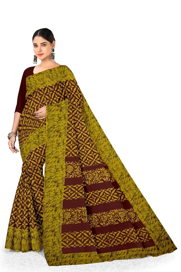 Tamaira_Fashion_Women_S_Plain_Weave_Pure_Cotton_Saree_Without_Blouse_Piece