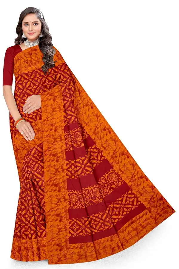 Tamaira_Fashion_Women_S_Plain_Weave_Pure_Cotton_Saree_Without_Blouse_Piece