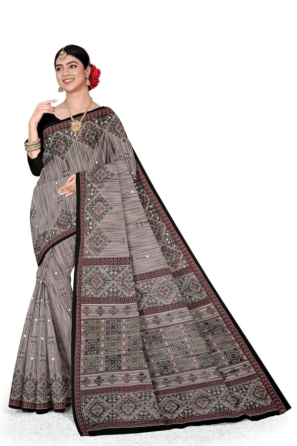 Tamaira_Fashion_Women_S_Plain_Weave_Pure_Cotton_Saree_Without_Blouse_Piece