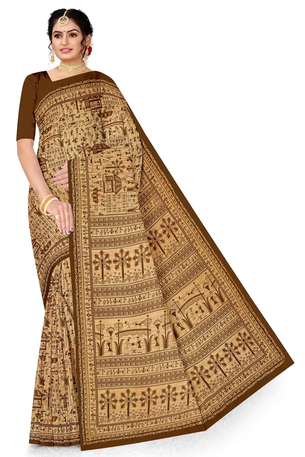 Tamaira_Fashion_Women_S_Warli_Printed_Pure_Soft_Cotton_Mulmul_Saree_Without_Blouse_Piece