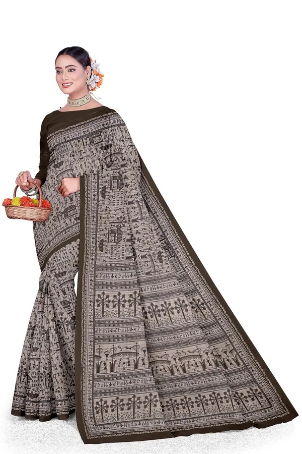 Tamaira_Fashion_Women_S_Warli_Printed_Pure_Soft_Cotton_Mulmul_Saree_Without_Blouse_Piece