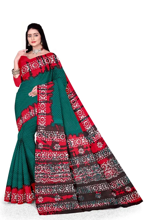 Tamaira_Fashion_Women_S_Plain_Weave_Pure_Cotton_Saree_Without_Blouse_Piece