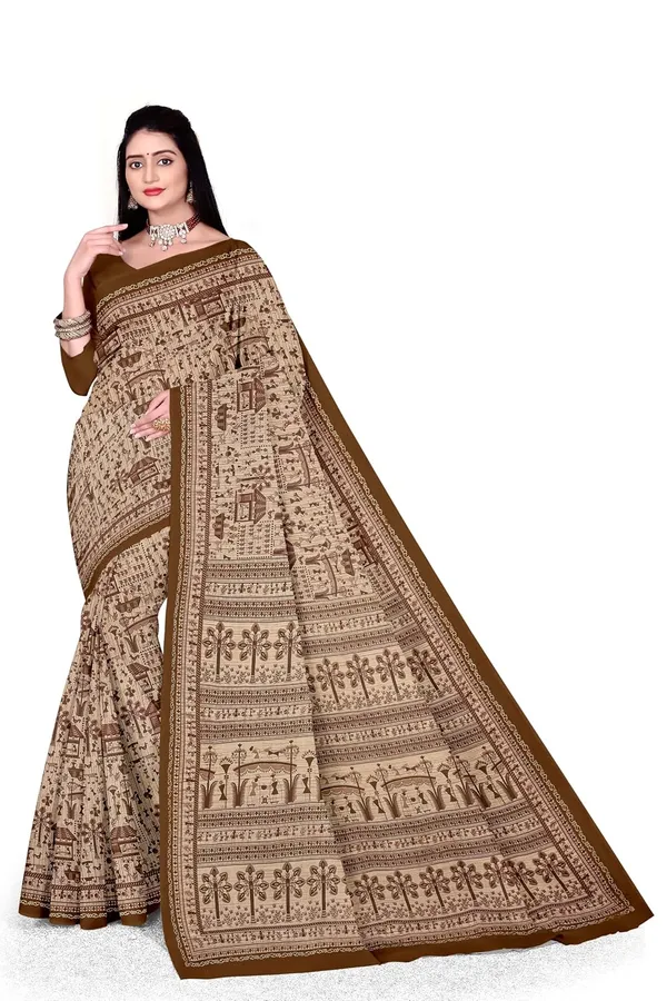 Tamaira_Fashion_Women_S_Warli_Printed_Pure_Soft_Cotton_Mulmul_Saree_Without_Blouse_Piece