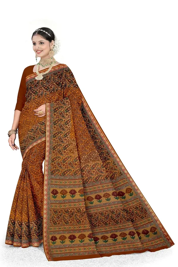Tamaira_Fashion_Women_S_Kalamkari_Printed_Pure_Soft_Cotton_Maroon_Resham_Border_Saree_Without_Blouse_Piece_11593_Parent