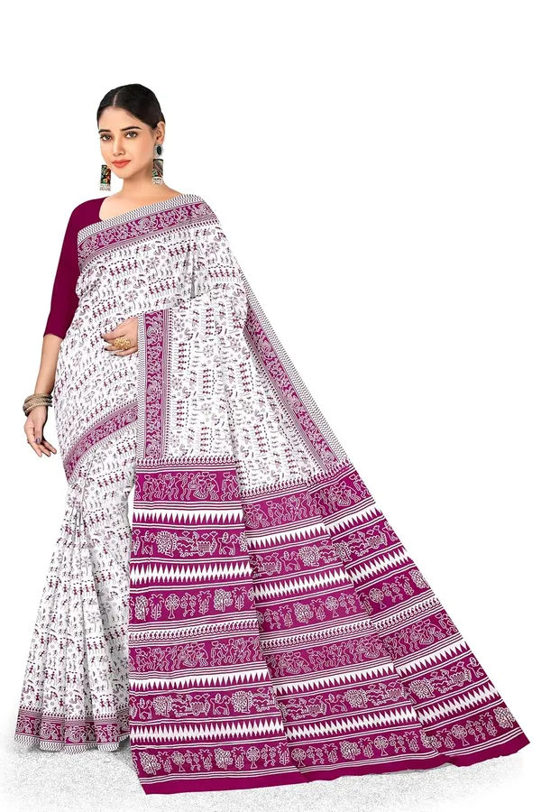 Tamaira_Fashion_Women_S_Warli_Printed_Pure_Cotton_Mulmul_Saree_Without_Blouse_Piece_2536_Parent