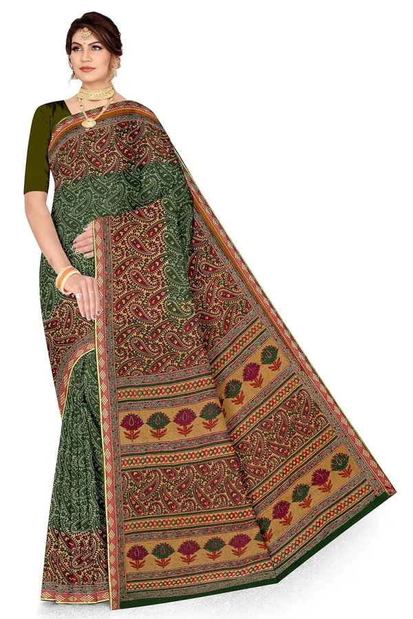 Tamaira_Fashion_Women_S_Kalamkari_Printed_Pure_Soft_Cotton_Maroon_Resham_Border_Saree_Without_Blouse_Piece_11593_Parent