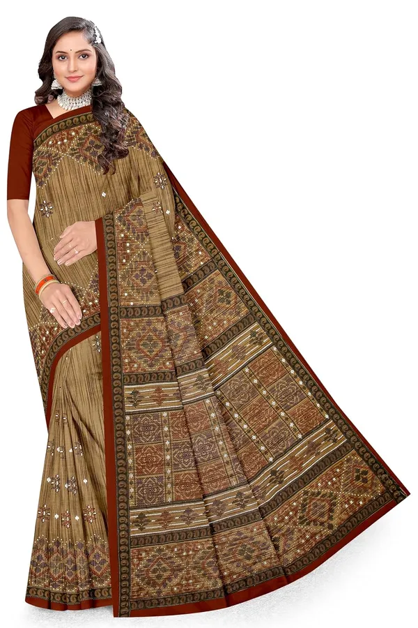 Tamaira_Fashion_Women_S_Plain_Weave_Pure_Cotton_Saree_Without_Blouse_Piece