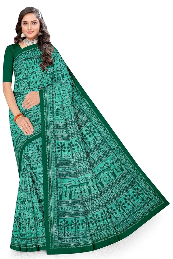 Tamaira_Fashion_Women_S_Warli_Printed_Pure_Soft_Cotton_Mulmul_Saree_Without_Blouse_Piece