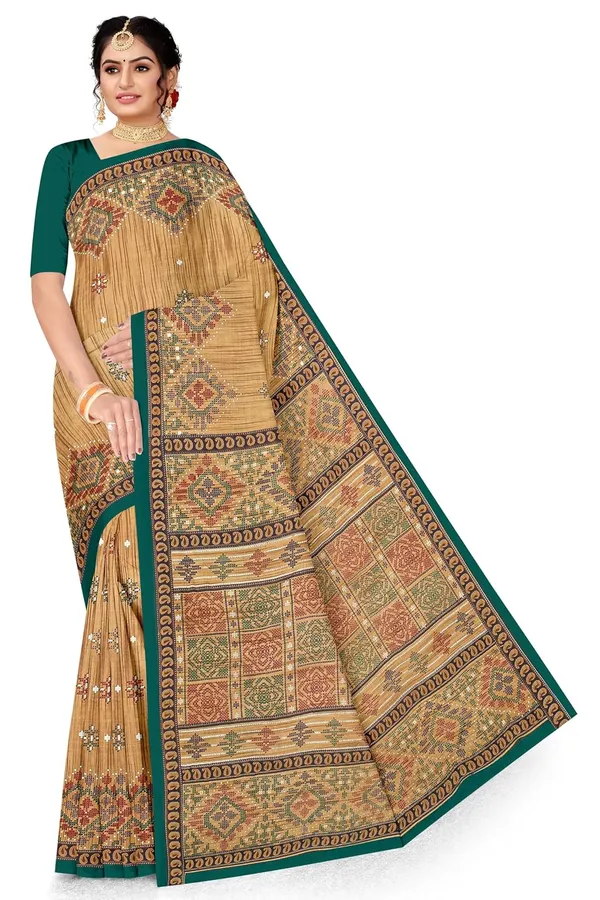 Tamaira_Fashion_Women_S_Plain_Weave_Pure_Cotton_Saree_Without_Blouse_Piece