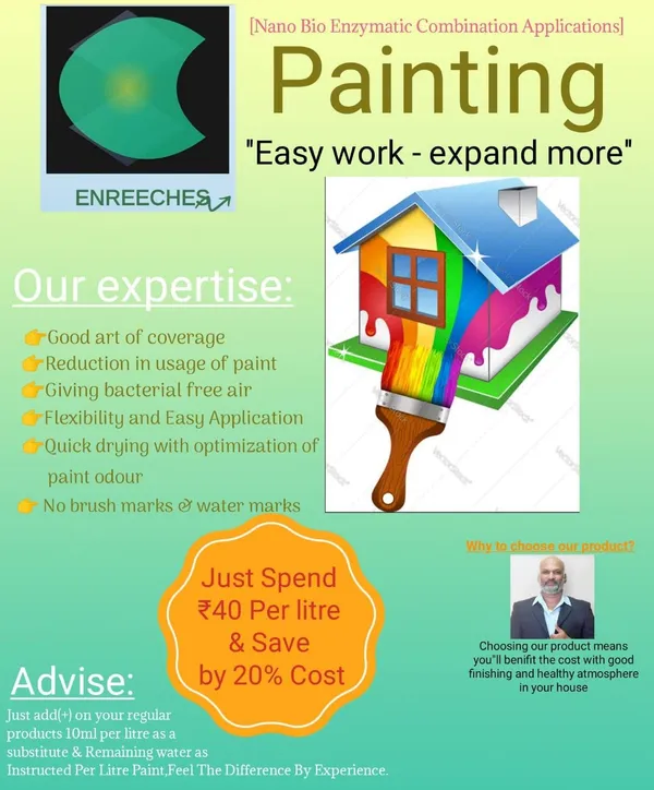 Enreeches_Paint_Enhancer_[Eco_Friendly_Enzymatic_Additive_For_Water_Based_Paints_]300Ml_Pack_Of_1