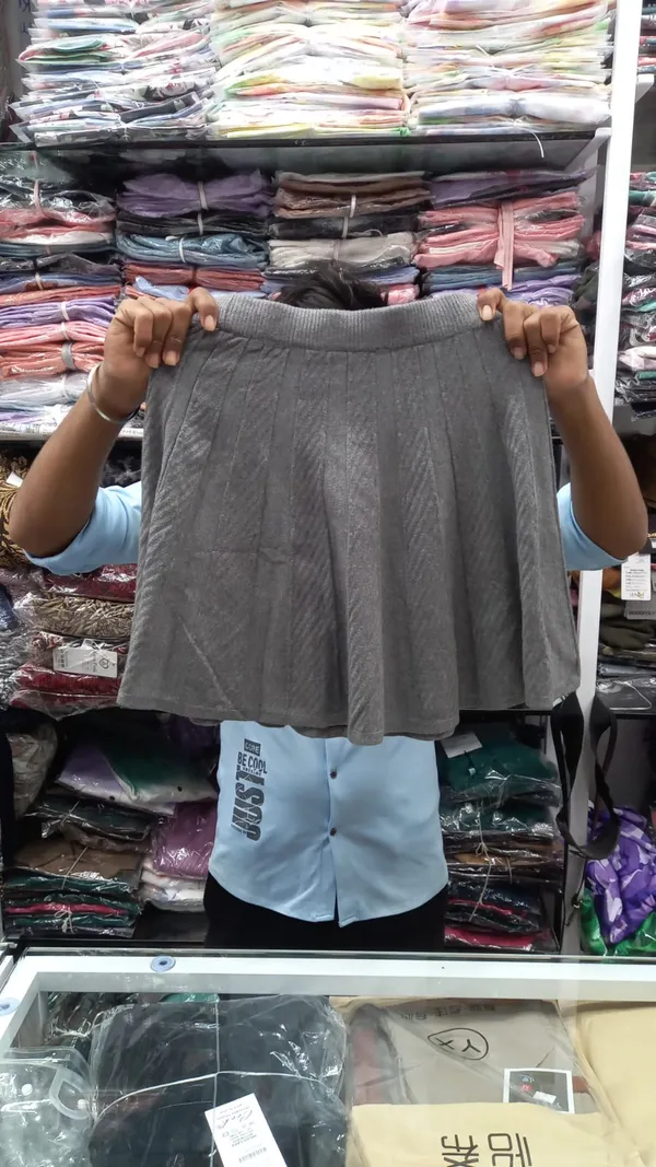 Grey_Cotton_Flared_Mini_Skirt_For_Women
