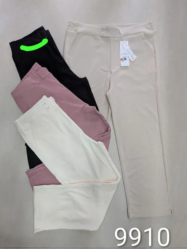 Multicolor_Cotton_Blend_Casual_Pants_Set_For_Women