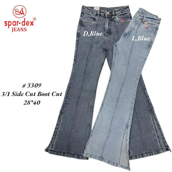 Dark_Blue_Side_Cut_Boot_Cut_Jeans_For_Women