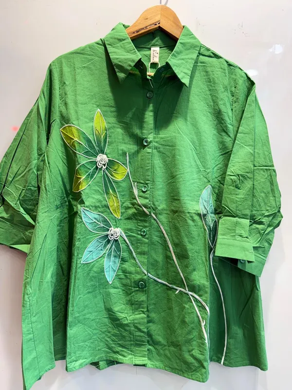 Green_Floral_Embroidered_Full_Sleeve_Shirt_For_Women