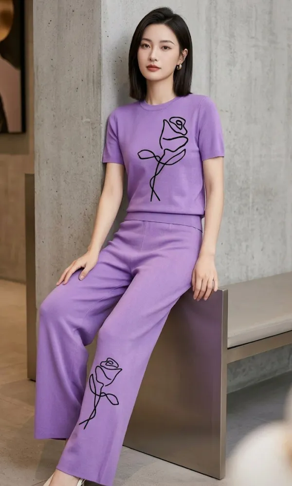 Purple_Rose_Print_Cotton_Co_Ord_Set_For_Women