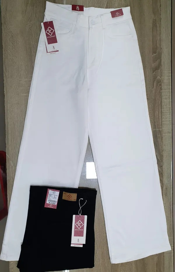 White_Flared_High_Waist_Denim_Pants_For_Women