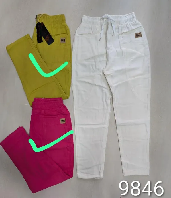 Mustard_White_Pink_Cargo_Jogger_Pants_Combo_For_Women