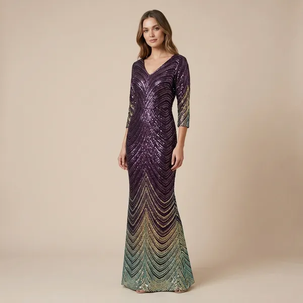 Purple_Ombre_Sequin_Embellished_Full_Sleeve_Gown_For_Women