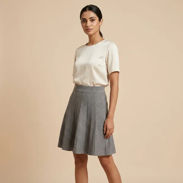 Grey_Cotton_Flared_Mini_Skirt_For_Women