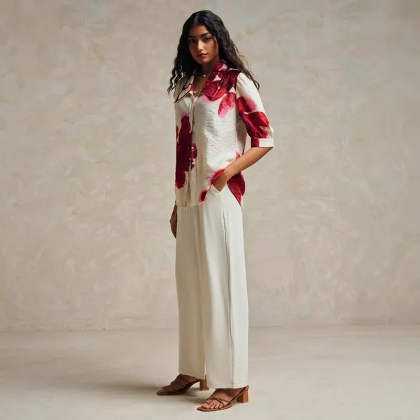 Off_White_And_Maroon_Floral_Print_Kurta_For_Women