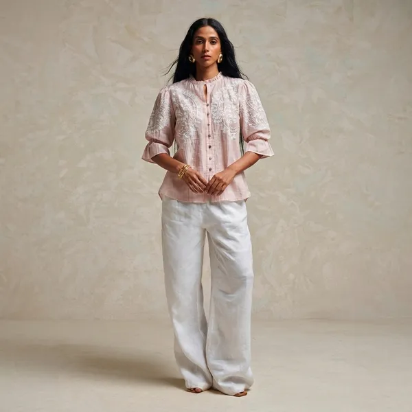 Pink_Embroidered_Cotton_Peplum_Top_For_Women