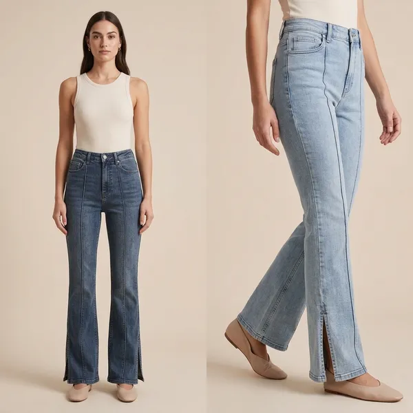 Dark_Blue_Side_Cut_Boot_Cut_Jeans_For_Women