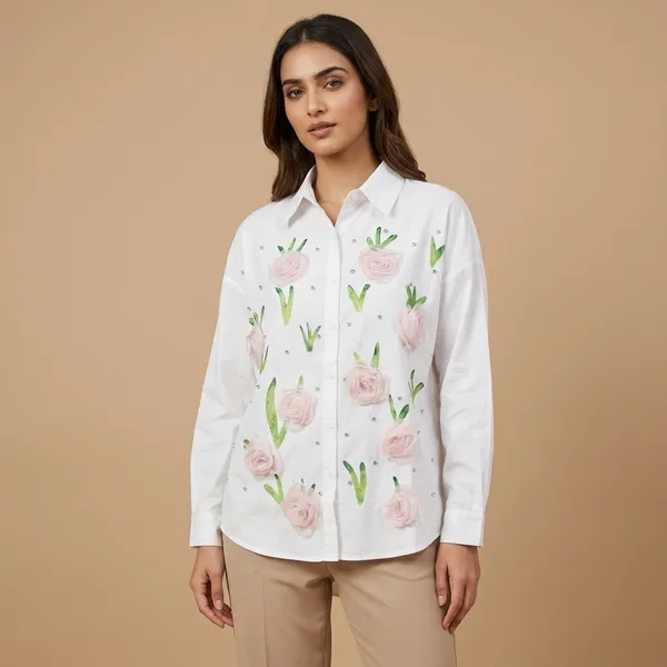White_Cotton_Floral_Embroidered_Collar_Shirt_For_Women