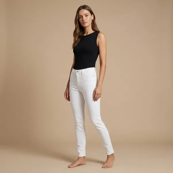 White_Slim_Fit_Denim_Jeans_For_Women