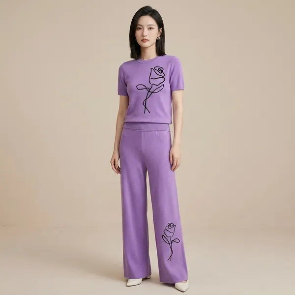 Purple_Rose_Print_Cotton_Co_Ord_Set_For_Women