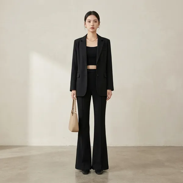 Black_Formal_Blazer_And_Crop_Top_Set_With_Flared_Trousers_For_Women
