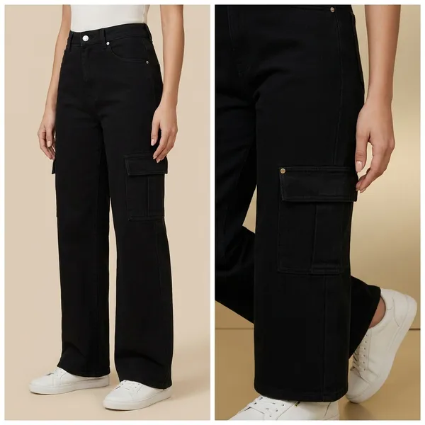 White_Cotton_Cargo_Wide_Leg_Pants_For_Women