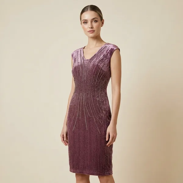 Maroon_Sequin_Embellished_Bodycon_Dress_For_Women