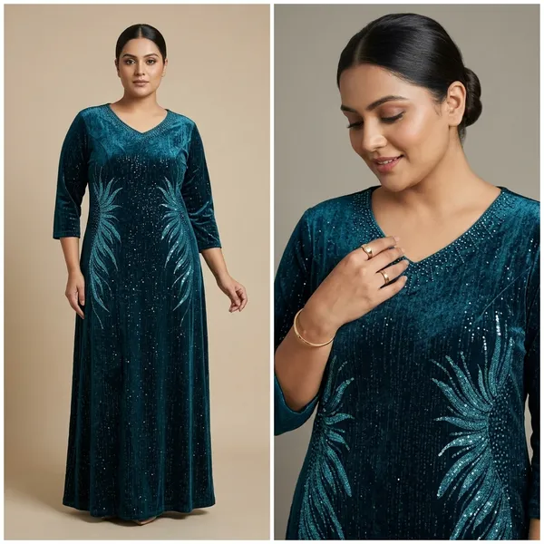Blue_Embellished_Full_Length_Dress_For_Women