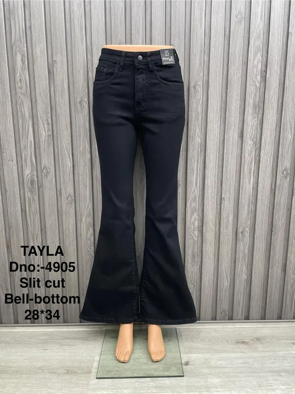 Black_Denim_Slit_Cut_Bell_Bottom_Jeans_For_Women