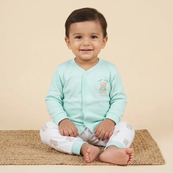 Teal_And_White_Hosiery_Night_Suits_For_Kids