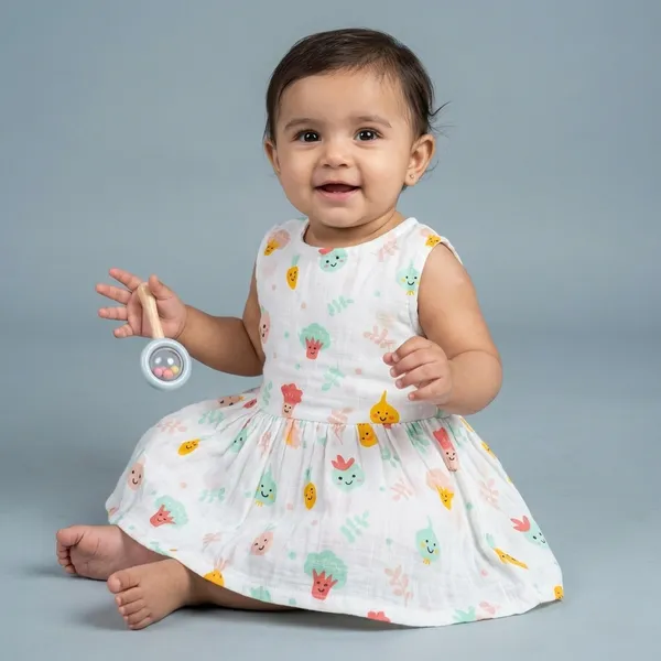 White_Muslin_Frock_For_Kids