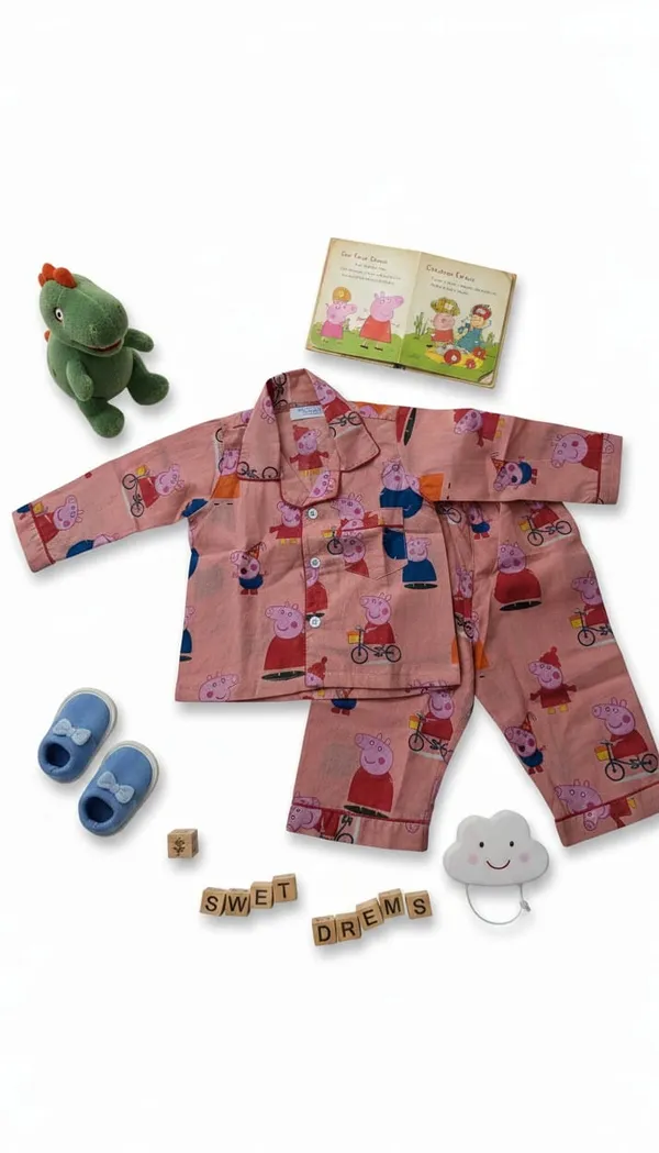 Pink_Cotton_Night_Suits_For_Kids