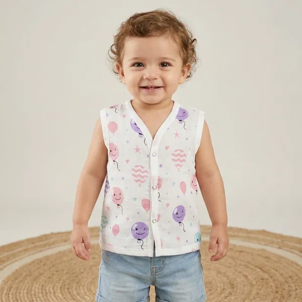 White_Muslin_Jhabla_For_Kids