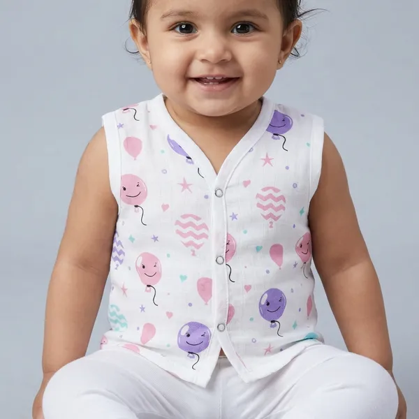 White_Muslin_Jhabla_For_Kids