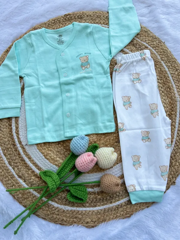 Teal_And_White_Hosiery_Night_Suits_For_Kids