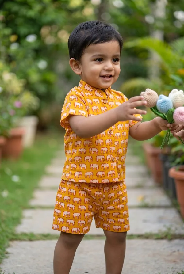Orange_Cotton_Co-Ord_Set_For_Kids
