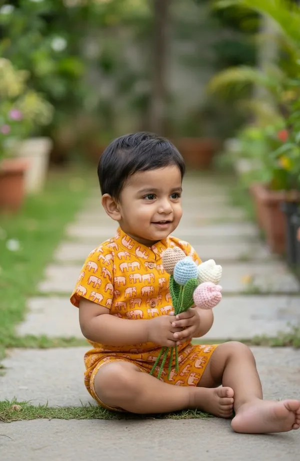 Orange_Cotton_Co-Ord_Set_For_Kids