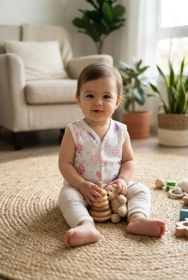 White_Muslin_Jhabla_For_Kids