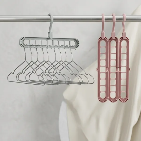 Hanger_Plastic_Multi_Functional_Adjutable_Folding_Clothes_Hanger_Holder_Portable_Anti_Slip_Storage_Rack_Space_Saving_Hook_For_Garment_Drying_Multicolor_Pack_Of_6_Default_Title
