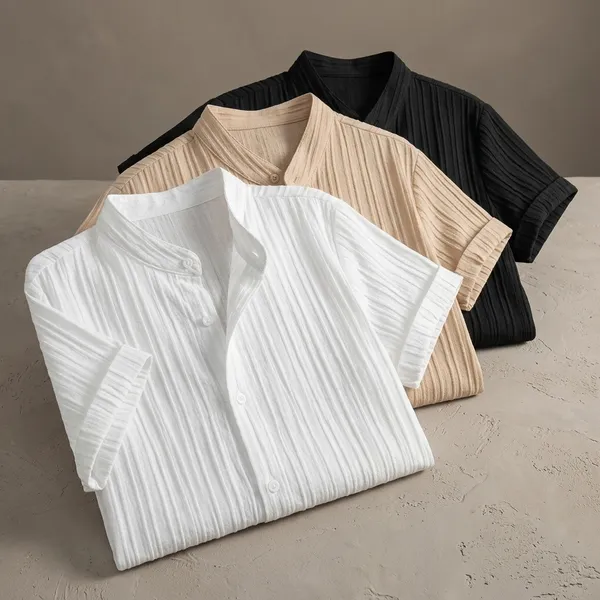 Men_S_Solid_Retro_Short_Sleeves_Button_Up_Shirt_Pack_Of_3_M