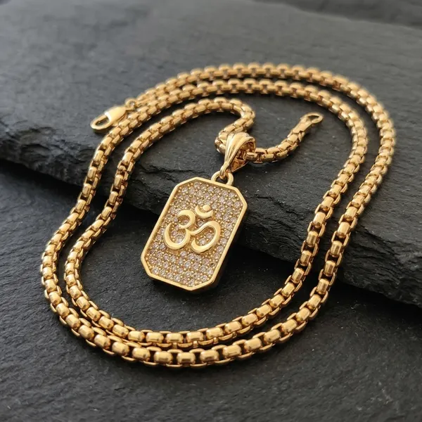 Gold_Plated_Om_Diamond_Pendant_And_Chain_Default_Title
